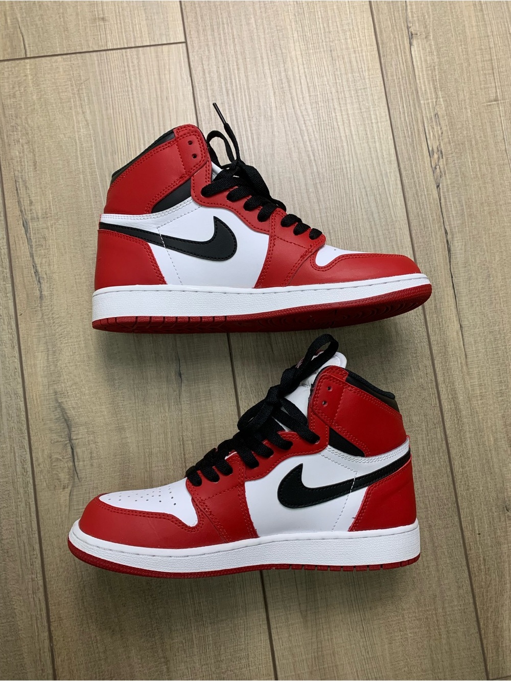 Nike Red/White Jordan 1 High Retro Sneakers